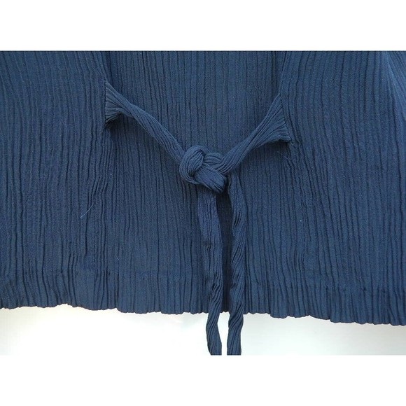 Ilyza New York Top/Blouse Women's Size M Black & White Full Zip Front Tie Back - Picture 6 of 11